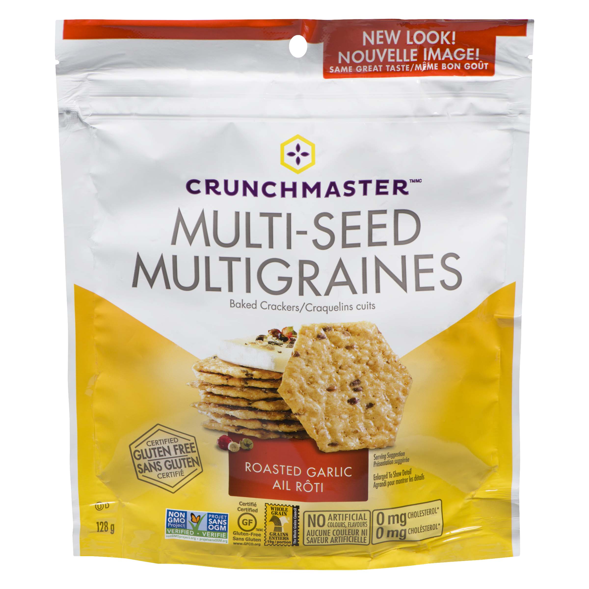 Crunchmaster Baked Crackers Multi-Seed Roasted Garlic 128 g