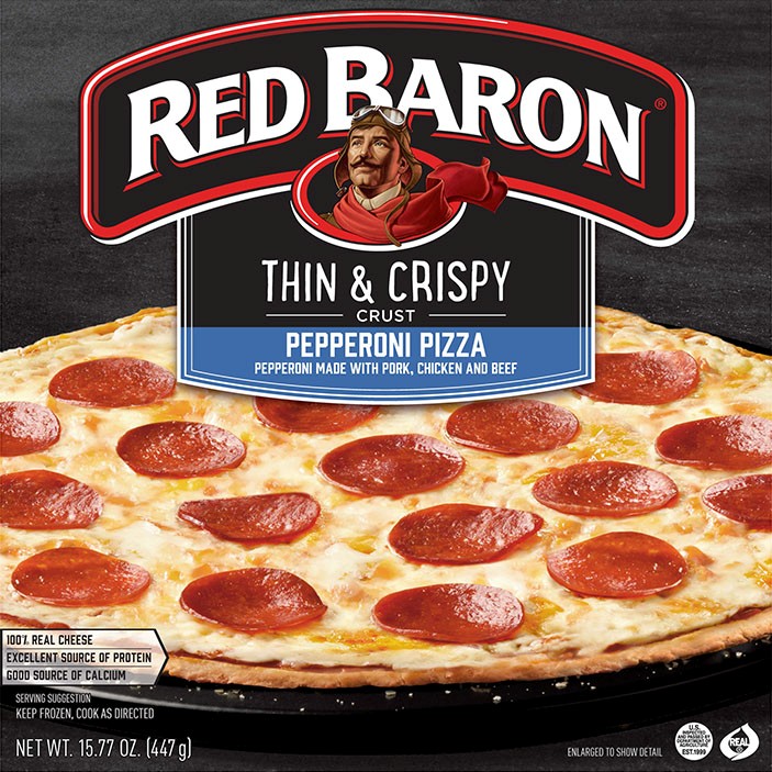 Red Baron Thin Crust Pizza Pepperoni 447g
