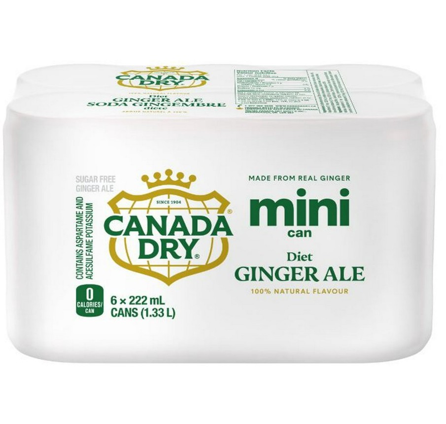 Canada Dry Diet Ginger Ale Mini Can 6x222ml